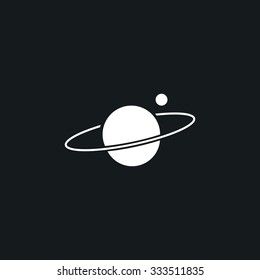Icon of the planet with the satellite.