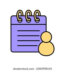 Icon a planner, isolated against a clean background.