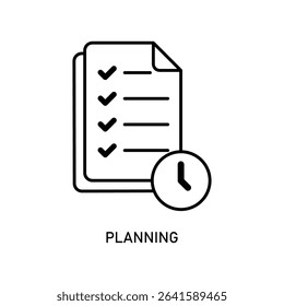Icon a planning, isolated against a clean background.