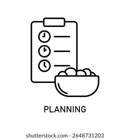 Icon a planning, isolated against a clean background.