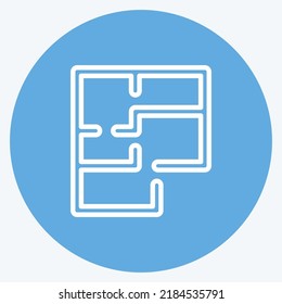 Icon Plans. suitable for education symbol. blue eyes style. simple design editable. design template vector. simple illustration