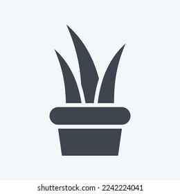 Icon Plant 2. related to Flora symbol. glyph style. simple illustration. plant. Oak. leaf. rose