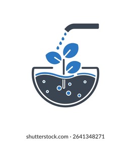 Icon of a plant being watered from a container