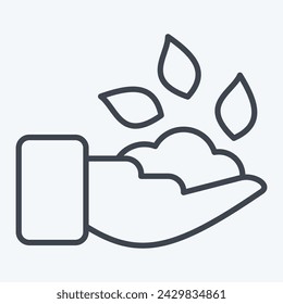 Icon Plant Care. related to Ecology symbol. line style. simple design editable. simple illustration