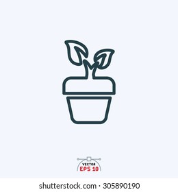 icon of plant in pot.