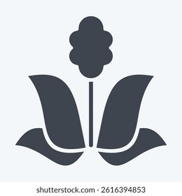 Icon Plant. related to Save the World symbol. glyph style. editable
