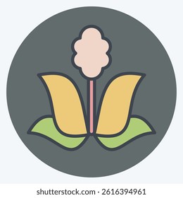 Icon Plant. related to Save the World symbol. color mate style. editable