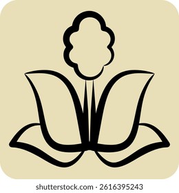 Icon Plant. related to Save the World symbol. hand drawn style. editable