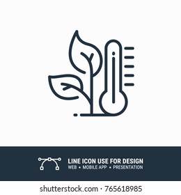 Icon plant temperature graphic design single icon vector illustration