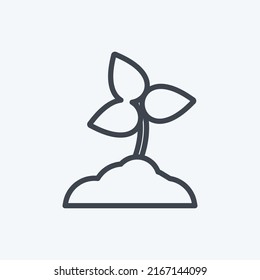 Icon Planting. suitable for Garden symbol. line style. simple design editable. design template vector. simple symbol illustration