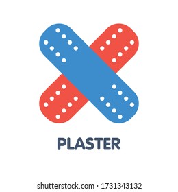 Icon Plaster flache Icon Design Illustration auf weißem Hintergrund eps.10