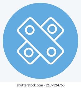 Icon Plaster. suitable for education symbol. blue eyes style. simple design editable. design template vector. simple illustration