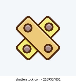 Icon Plaster. suitable for education symbol. flat style. simple design editable. design template vector. simple illustration