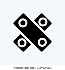 Icon Plaster. suitable for education symbol. glyph style. simple design editable. design template vector. simple illustration