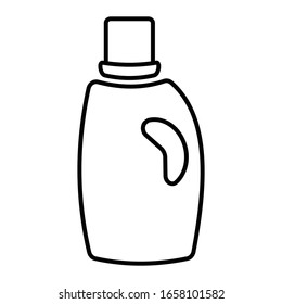 Icono de la botella de plástico de detergente para lavado líquido.Botella de detergentes de icono para blanquear