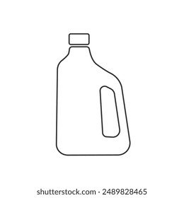 Icon of plastic bottle of liquid laundry detergent. Vector