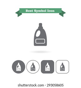 Icon of plastic bottle of liquid laundry detergent
