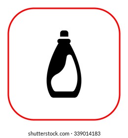 Icon of plastic bottle of liquid laundry detergent