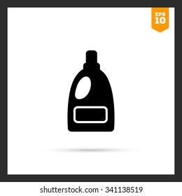 Icon of plastic bottle of liquid laundry detergent