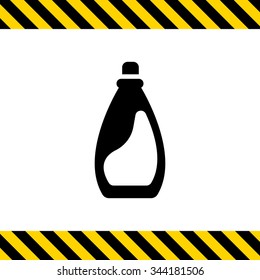 Icon of plastic bottle of liquid laundry detergent