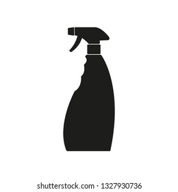 Icon of plastic container for cleaning. Simple vector illustration.
