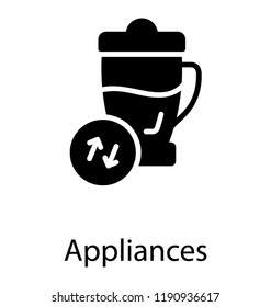 Icon of a plastic jug having a recycle sign depicting plastic recycling