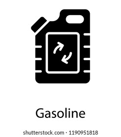 Icon of a plastic jug having a recycle sign depicting plastic recycling