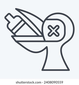 Icon Plastic pollution Effects. related to Plastic Pollution symbol. line style. simple design editable. simple illustration