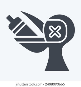 Icon Plastic pollution Effects. related to Plastic Pollution symbol. glyph style. simple design editable. simple illustration