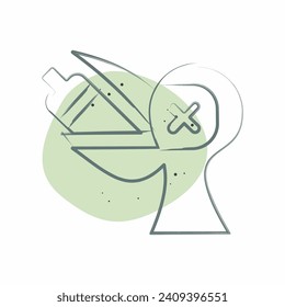 Icon Plastic pollution Effects. related to Plastic Pollution symbol. Color Spot Style. simple design editable. simple illustration