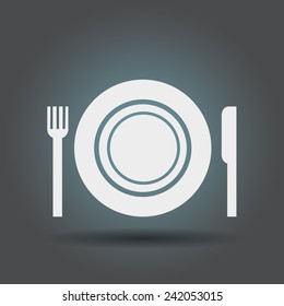 icon of the plate fork and knife