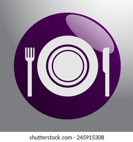 icon of the plate fork and knife