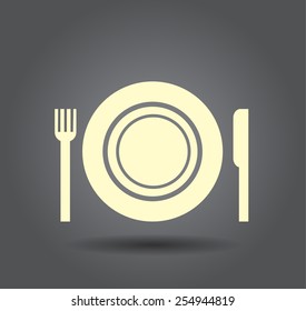 icon of the plate fork and knife
