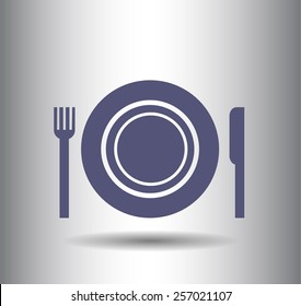 icon of the plate fork and knife
