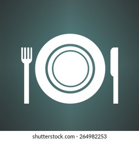 icon of the plate fork and knife