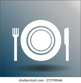 icon of the plate fork and knife