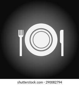 icon of the plate fork and knife