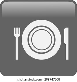 icon of the plate fork and knife