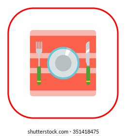 Icon of plate with fork and knife