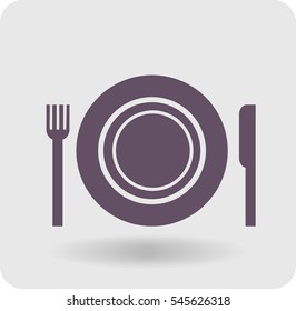 icon of the plate fork and knife