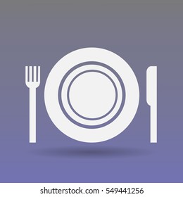 icon of the plate fork and knife