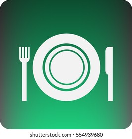 icon of the plate fork and knife