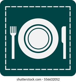 icon of the plate fork and knife
