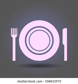 icon of the plate fork and knife