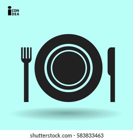 icon of the plate fork and knife