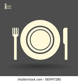 icon of the plate fork and knife