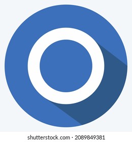 Icon Plate - Long Shadow Style - Simple illustration,Editable stroke,Design template vector, Good for prints, posters, advertisements, announcements, info graphics, etc.