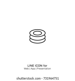 Icon plates graphic design single icon vector