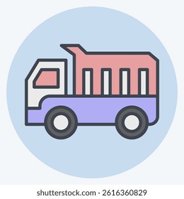 Icon Platform Scale. related to Civil Engineering symbol. color mate style. editable