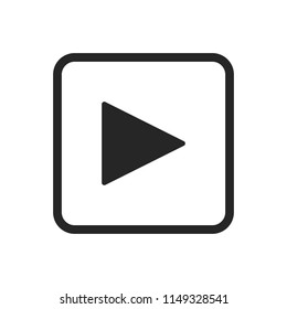 Icon of play button. Play media sign, symbol